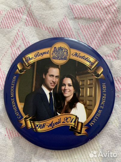 Royal wedding значок к свадьбе принц Уильям и Кейт