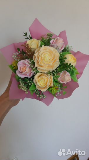 Букет из мыла как сувенир, декор, подарок