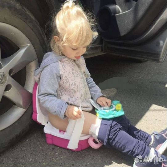 Портативный дорожный горшок. Чемоданчик. Новый