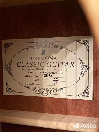 Гитара cremona classic guitar 4/4