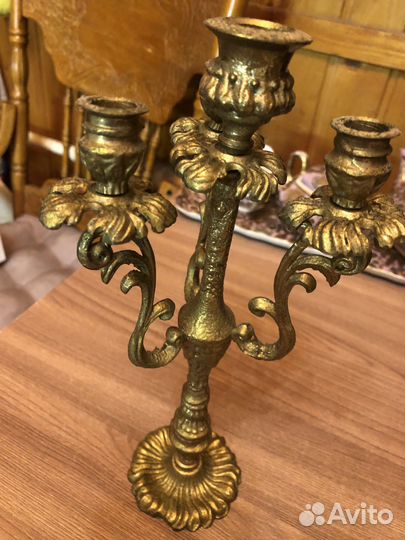 Винтажный подсвечник бронза