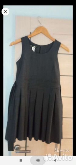 Школьный сарафан 146 серый