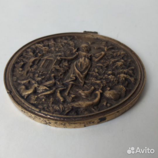 Медальон декоративный. Медь.Зап.Европа.19 в