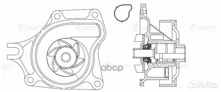 Помпа Mazda 3 (BK) 03-09, (BL) 09-13, 2 (DE) 07-14