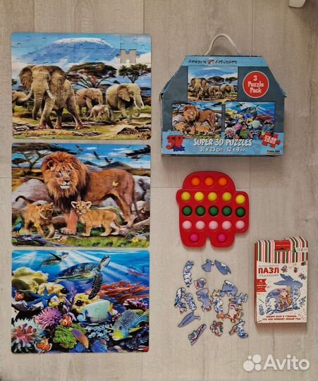 3D Пазл «В мире животных 3 в 1»