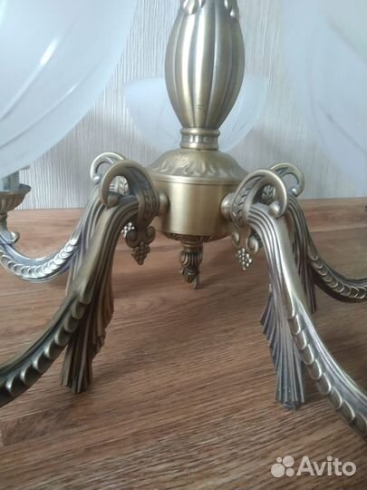 Люстра потолочная 5 рожков под бронзу