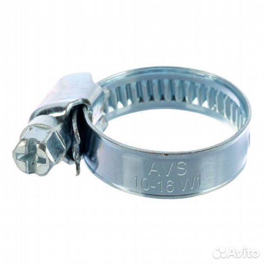 Хомут червячный AVS CM 10-16/9 оцинкованный (1800