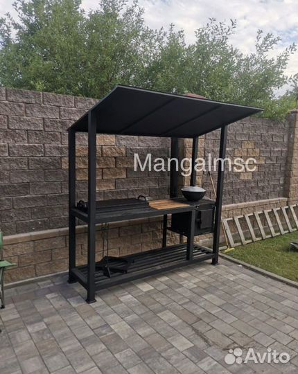 Мангал с крышей