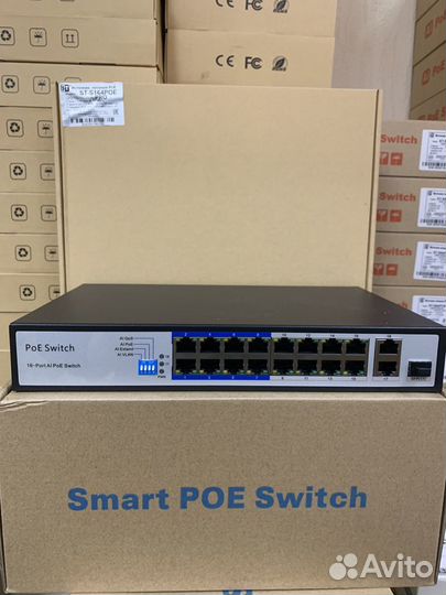 Сетевой POE коммутатор ST-S164POE PRO 16 портов