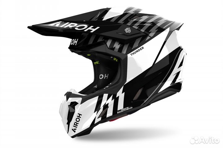 Эндуро Шлем Airoh Twist 3 Thunder Black White