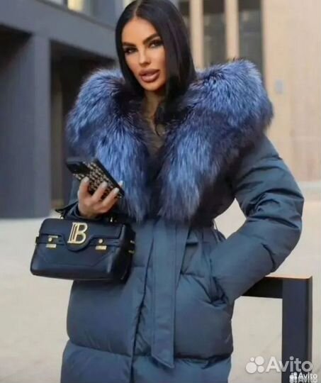 Пуховик с натуральным мехом в наличии 48-56