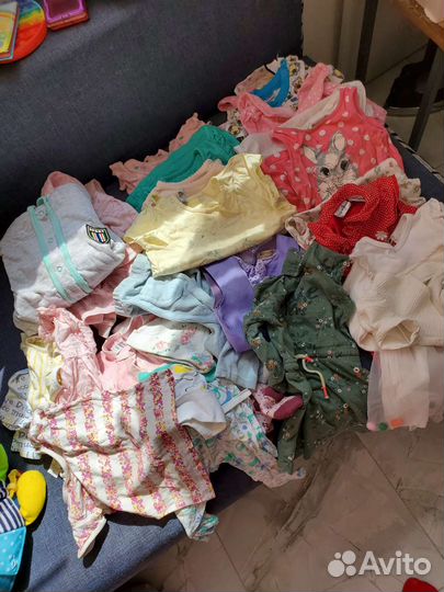 Большой пакет вещей от 1 мес