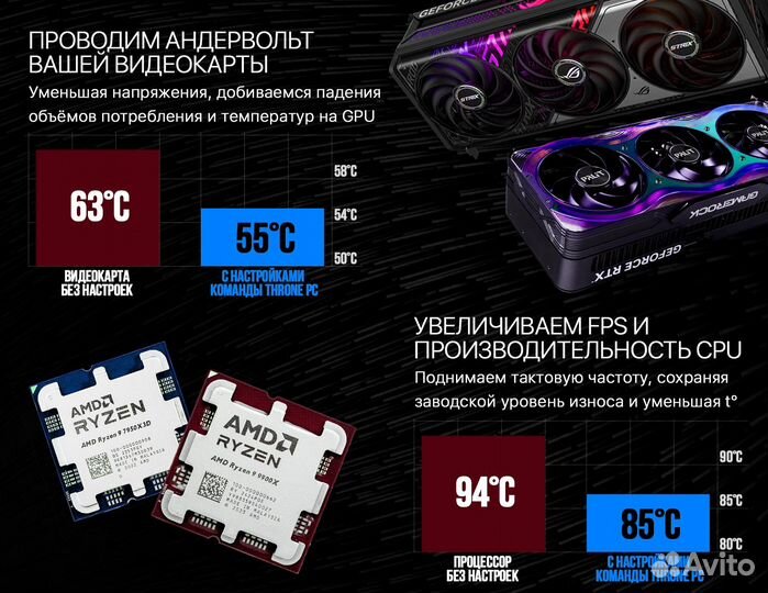 Игровой пк RTX 4090/ AMD 9950X/ 96гб DDR5 8000 Мгц