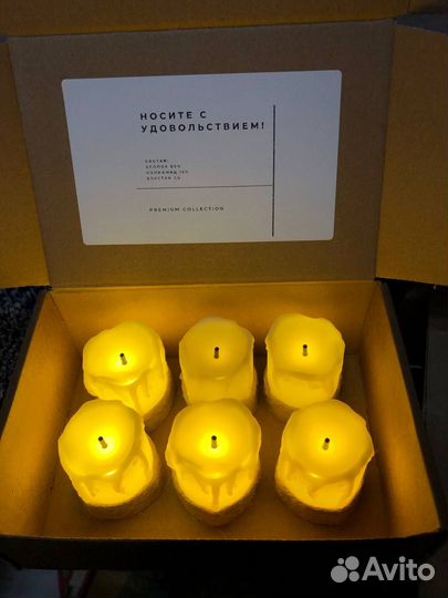 Свечи LED тёплый свет (6 шт)