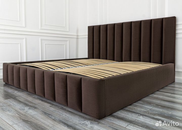 Кровать двуспальная Богема 200х200 шоколад