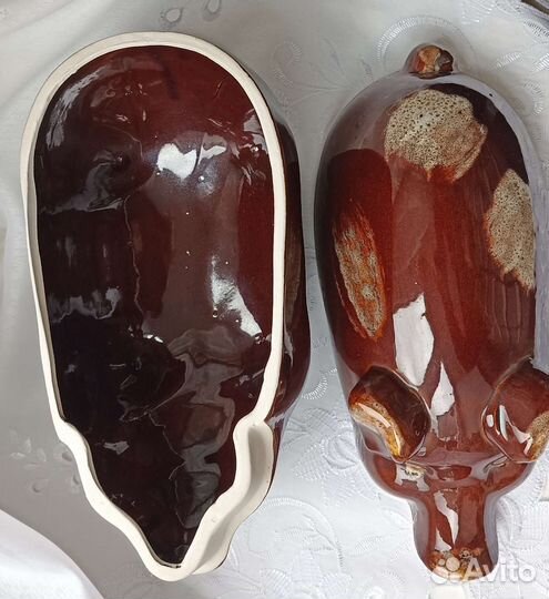 Горшок для запекания мяса и овощей керамический