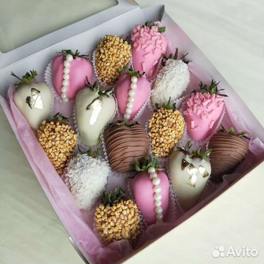 Клубника в шоколаде, бокс Нежность