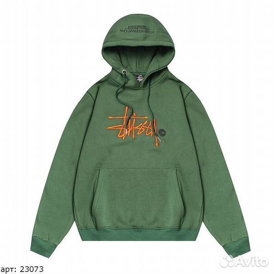 Худи stussy зеленое