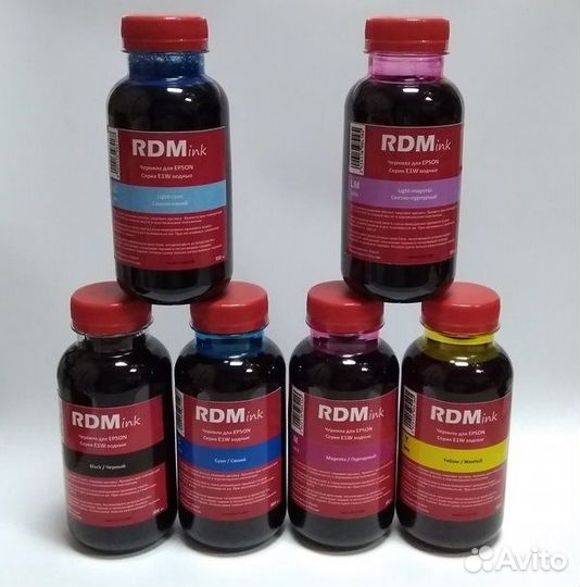 Чернила Rdm-ink (E1W) водные для Epson 6 цв. по 30