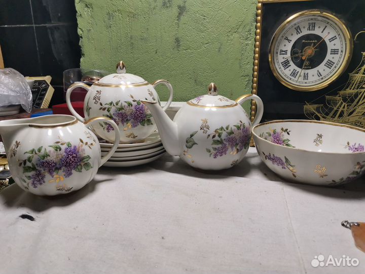 Чайный сервиз дулево Сирень 1950 е гг