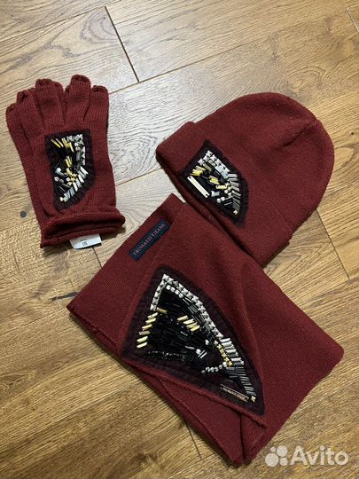 Перчатки, шапка, шарф