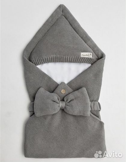 Конверт-одеяло вязаный утепленный