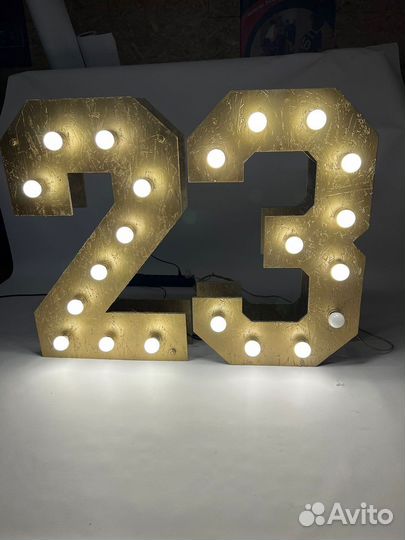 Цифры с лампочками аренда