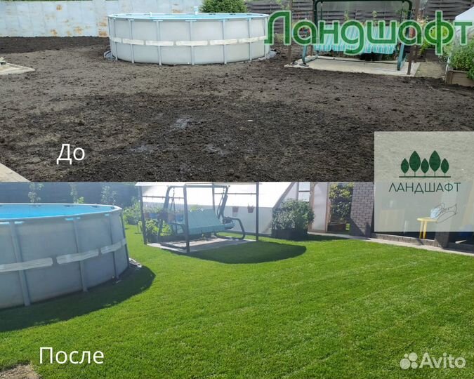 Эконом рулонный газон с завозом грунта мо