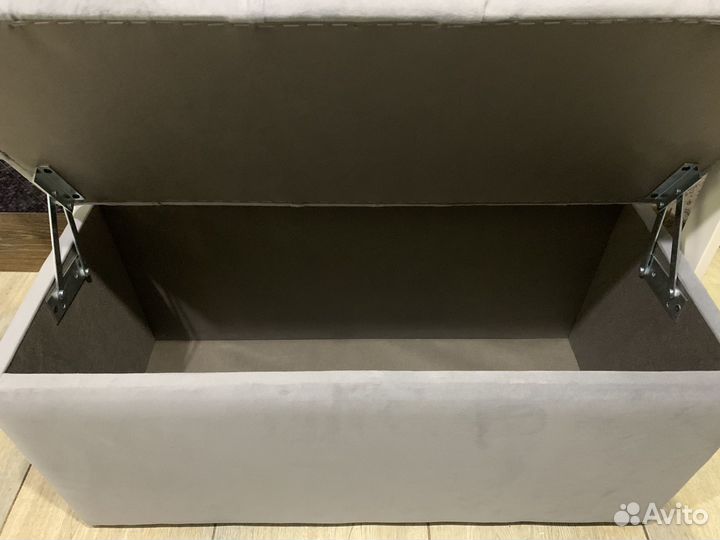 Банкетка, обувница с ящиком новая серого цвета