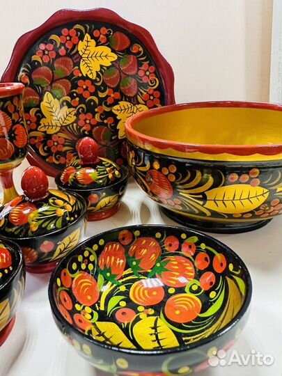 Набор столовой посуды Хохлома