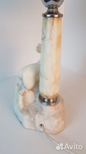 Настольная лампа СССР. Мыльный камень, козлик