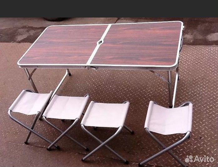 Стол складной туристический походный и 4 стула
