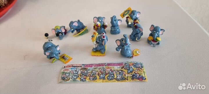 Полная коллекция Kinder 90х годов Слоны