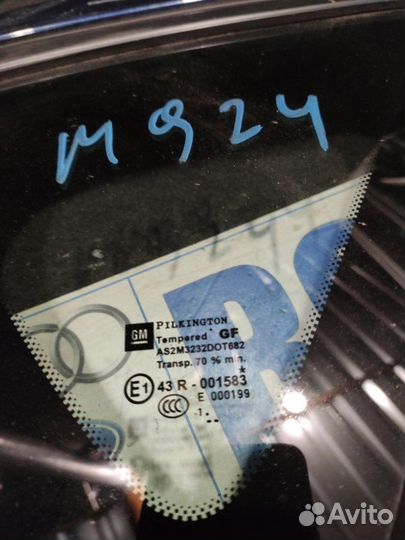 Стекло глухое заднее правое Opel Astra J хэтчбек