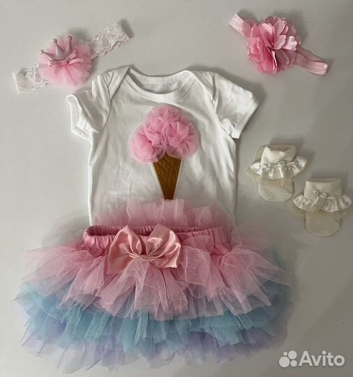Боди с юбкой для девочки