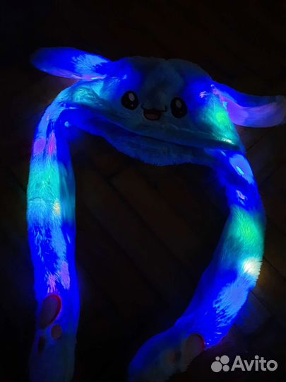 Шапка заяц со светящимися ушками