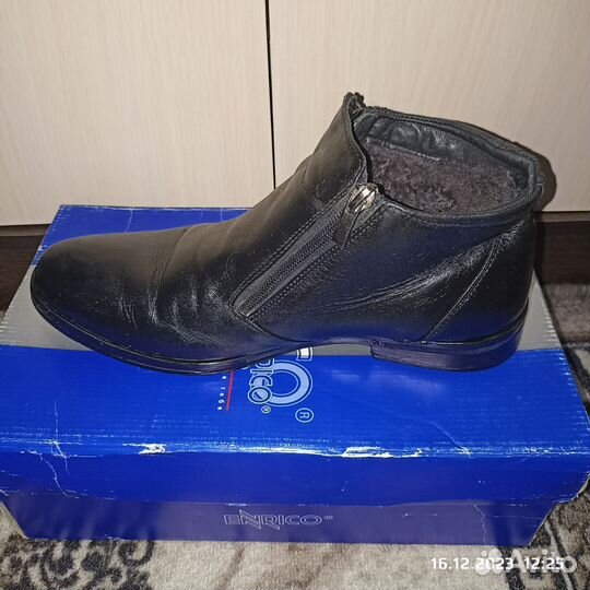 Ботинки мужские зимние кожаные