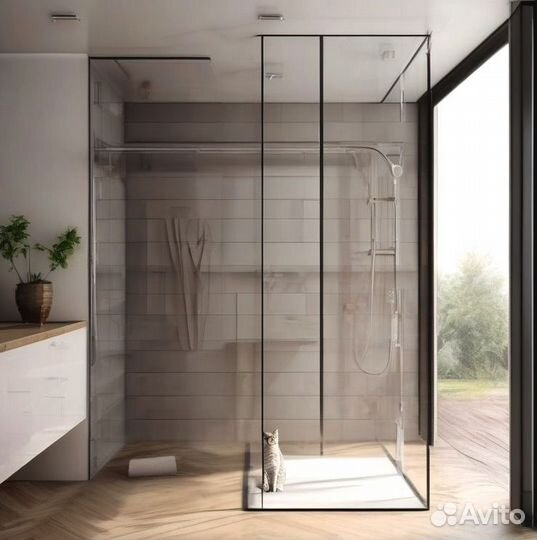 Стеклянная душевая кабина