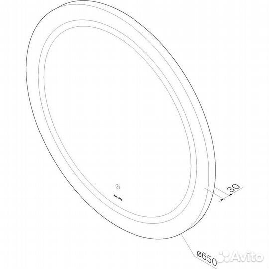 Зеркало 65х65 см Am.Pm X-Joy M85amox0651WG