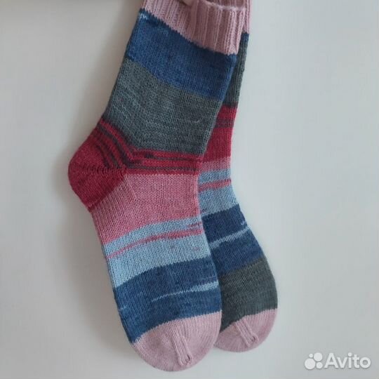 Носки ручной вязки шерстяные