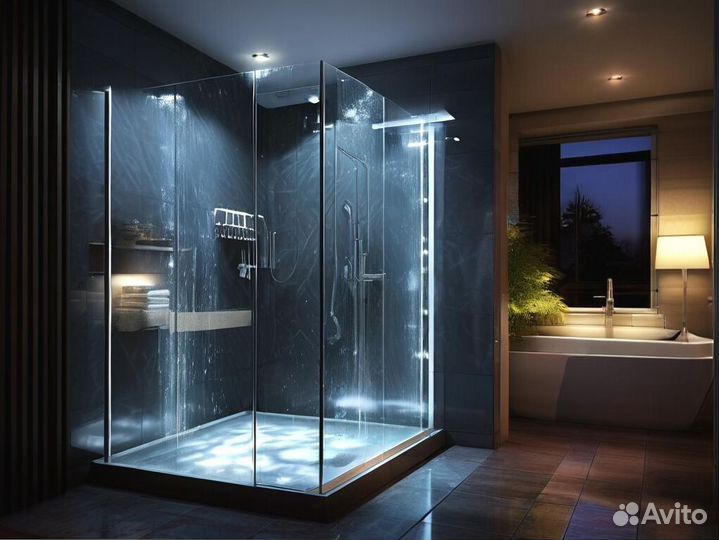 Душевые стеклянные перегородки гарантия 5 лет