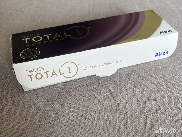 Линзы контактные однодневные alcon total 1 -1,75