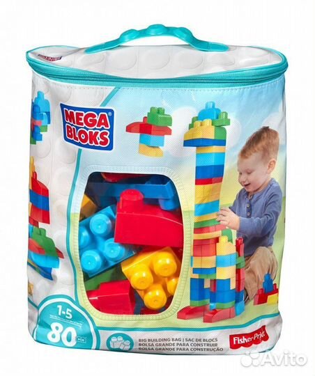 Набор: конструктор + тележка Mega Bloks
