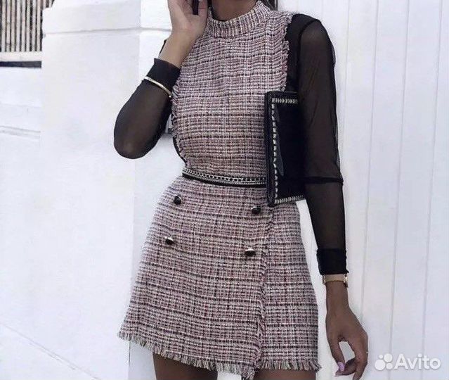 Комбинезон zara твидовый