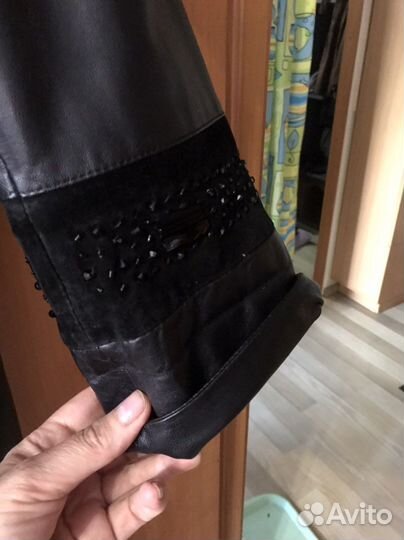 Кожаный плащ 56