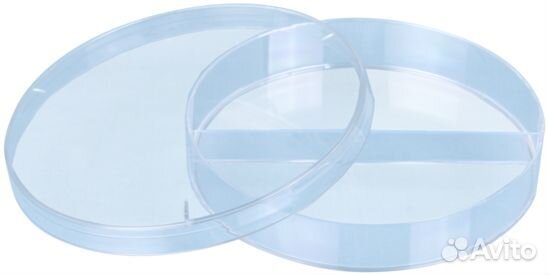 Чашка Петри, 90/14 мм, стерильная, 2 секции, полис