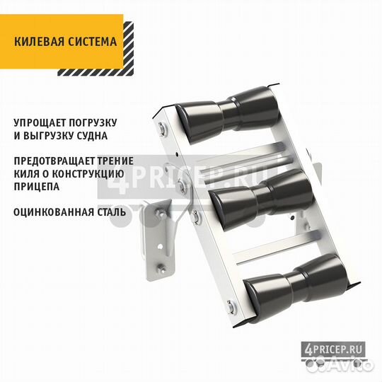 Килевая система для лодочных прицепов мзса