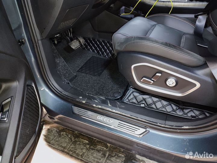 3Д (3D) коврики из экокожи geely Tugella Тугелла