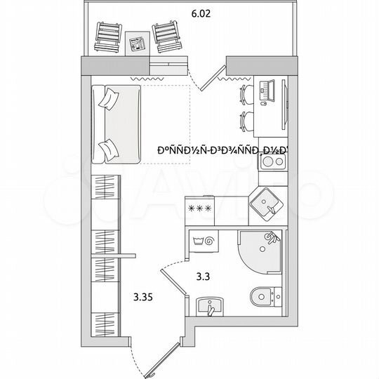 Квартира-студия, 26,5 м², 19/21 эт.
