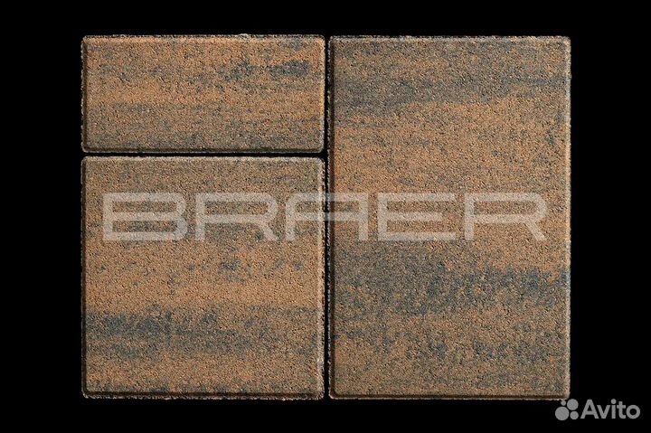 Тротуарная плитка Braer,ColorMix,Старый Город 40мм